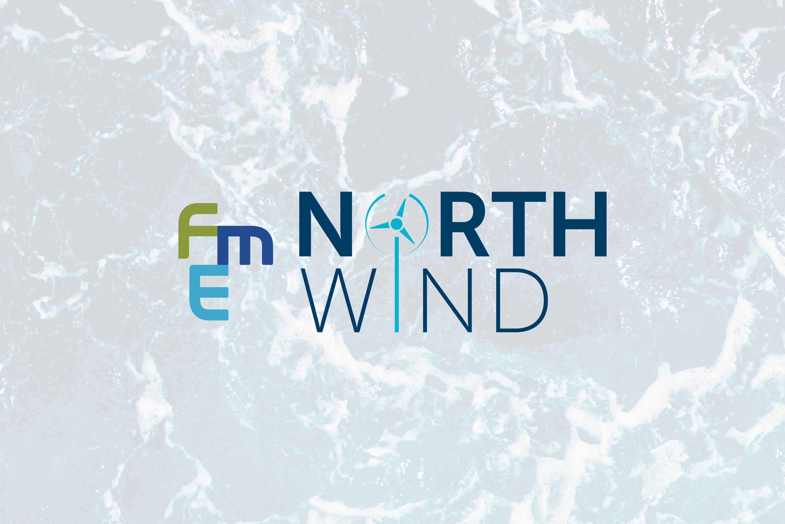 NorthWind logo with an underlay of unsteady sea