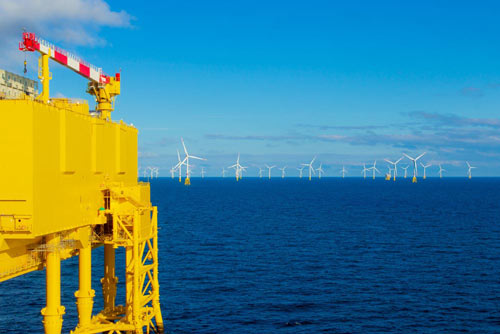 HVDC platform in the North Sea