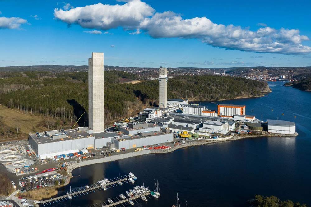 Aerial view of Nexans’ factory in Halden, Norway.